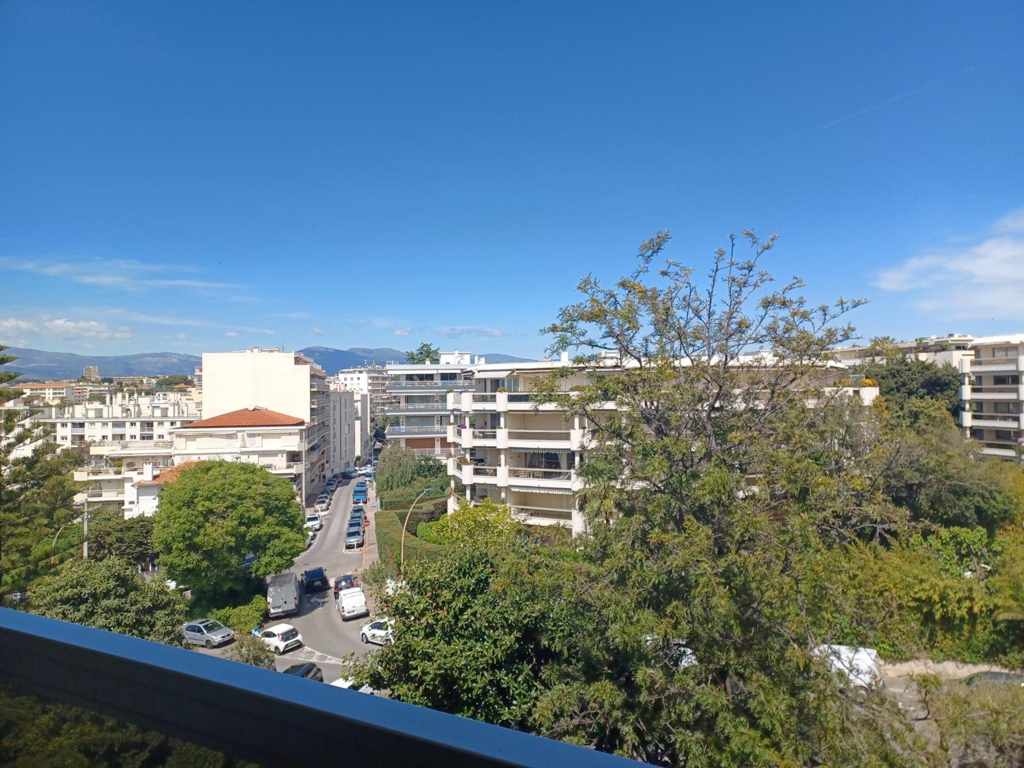 Juan Les Pins Tanit Studio Climatise Vue Sur Mer Piscine Antibes Esterno foto