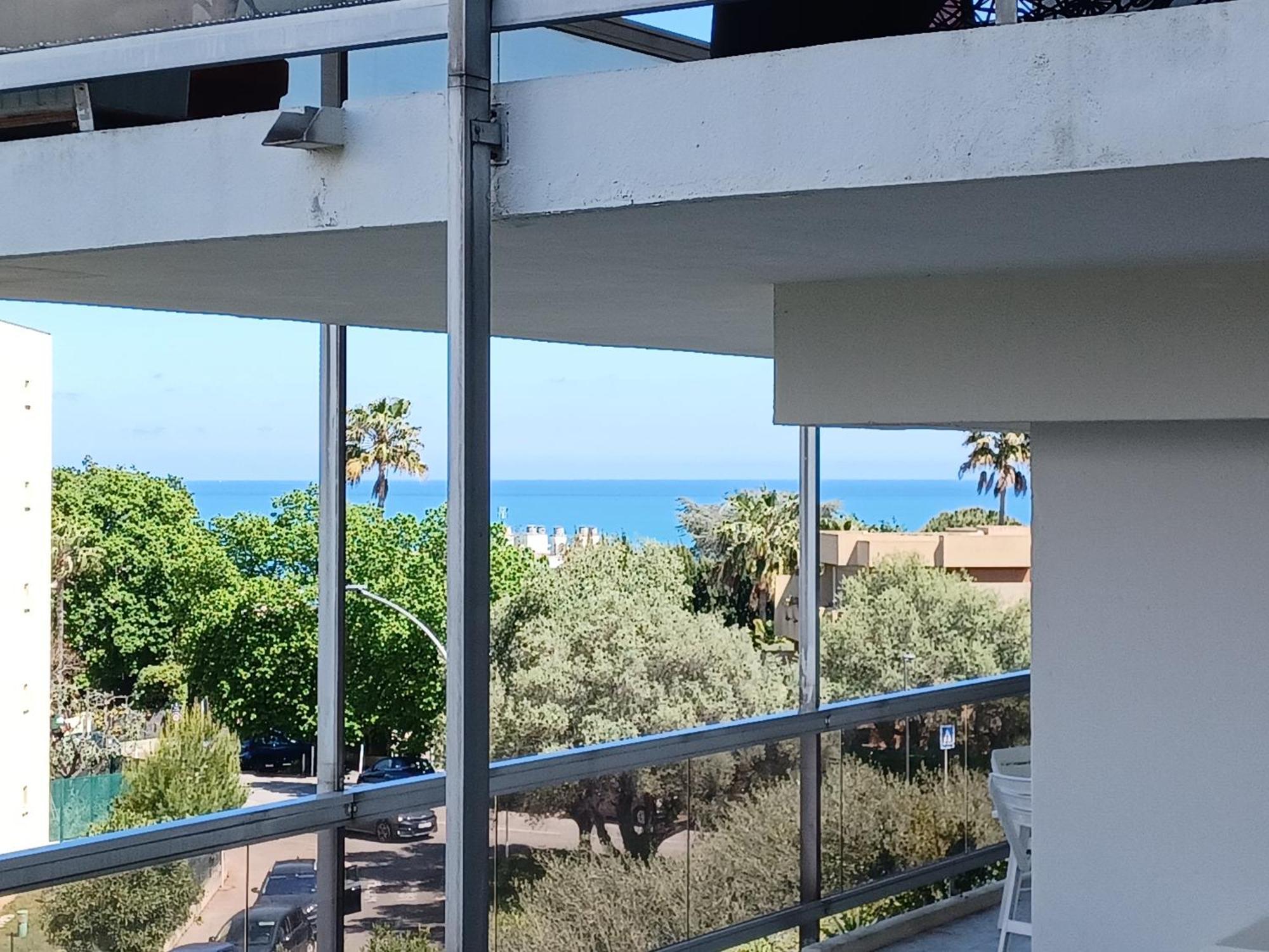Juan Les Pins Tanit Studio Climatise Vue Sur Mer Piscine Antibes Esterno foto